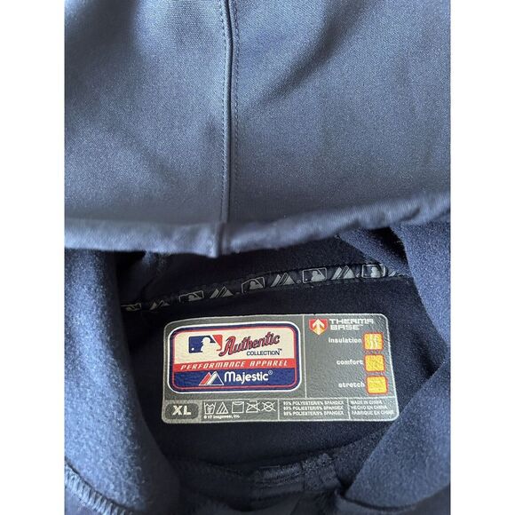 Majestic Authentic Boston Red Sox Therma Base Sweatshirt Logo Mens XL Blue - Picture 4 of 7